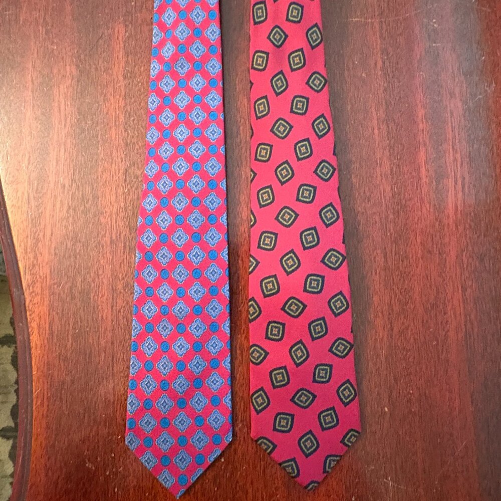 2 (Bulk) Rothman's Classic Ties, All Silk, Excellent Condition